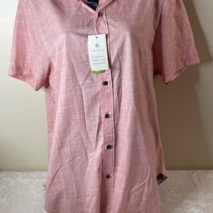 Pink Casual Button Down Shirt